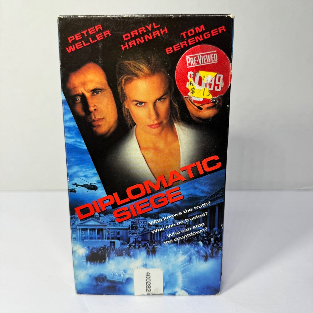 Diplomatic Siege VHS Peter Weller Daryl Hannah Tom Berenger‎ Trimark Action 1999